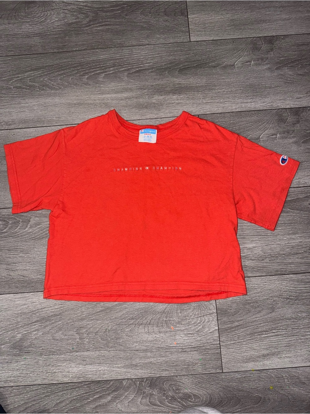 90s Champion Crop Logo T-Shirt - women’s